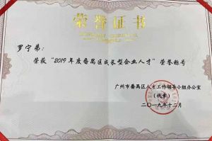 歡創(chuàng)集團CEO羅寧弟榮膺番禺區(qū)杰出產(chǎn)業(yè)人才獎